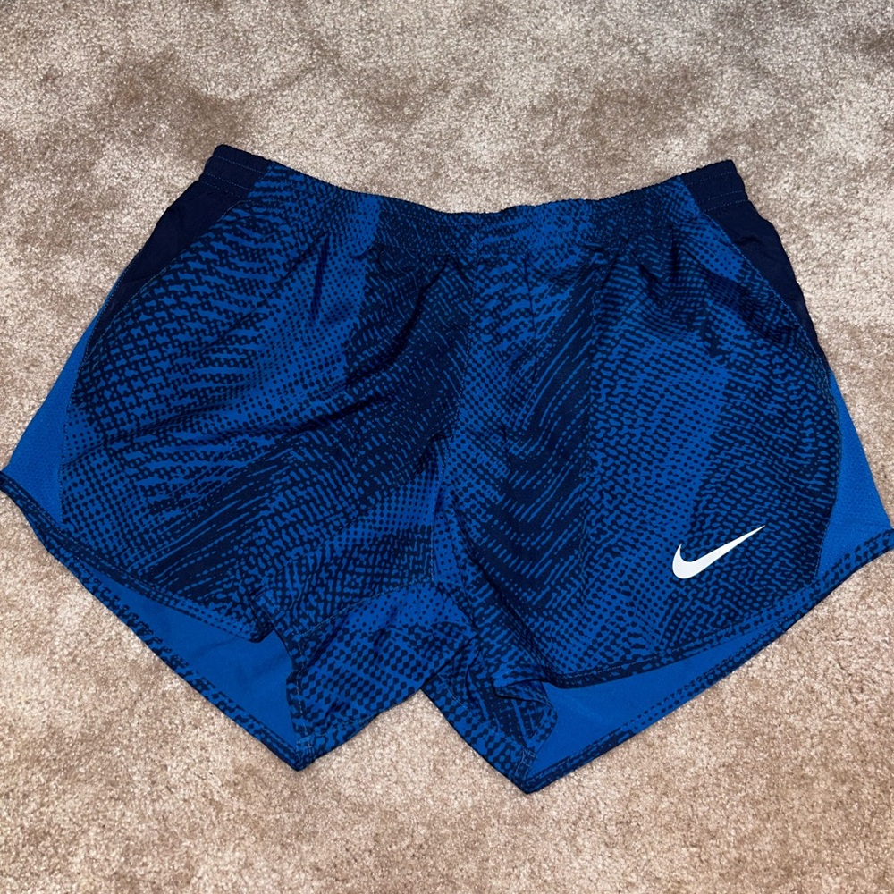 Women’s Nike Tempo Running Shorts Blue Patterned Size Small